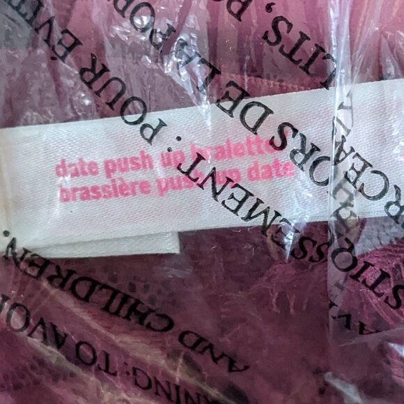 PINK Victoria's Secret Date Push Up Bralette in Plum Lace - Picture 5 of 6